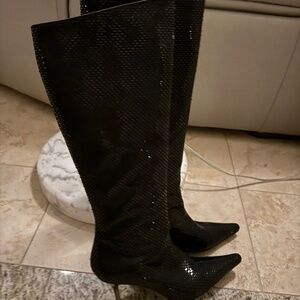 St. John black leather boots  size 8